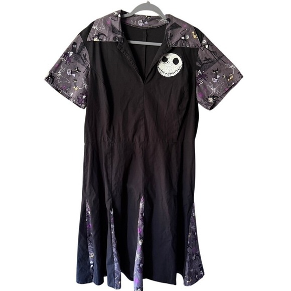 Nightmare Before Christmas Women's Halloween Disneycore Handmade Dress, Black,XL - Picture 1 of 9